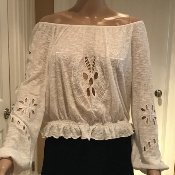 Free People Tops - Free People White Long Sleeve Top